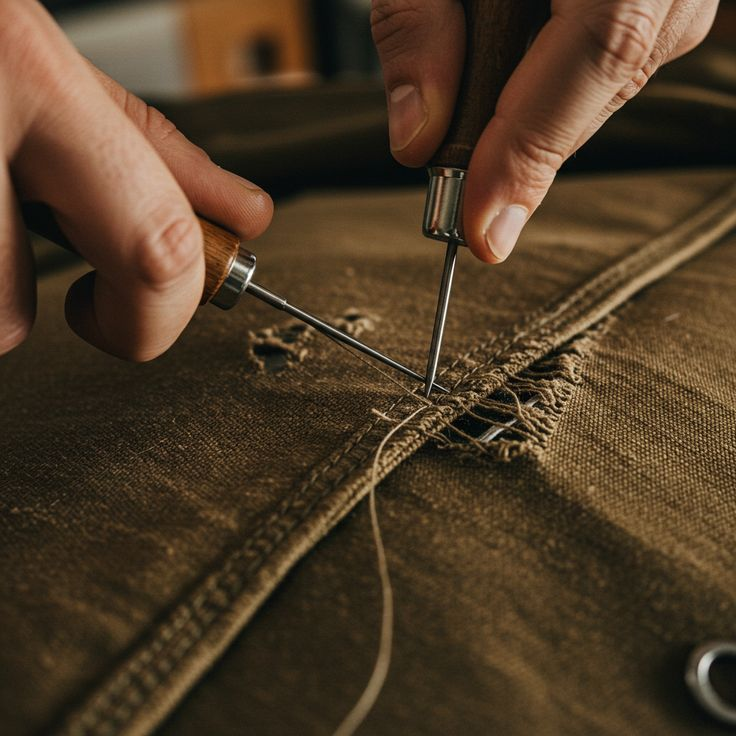 Men Kurta Torn Area Repair